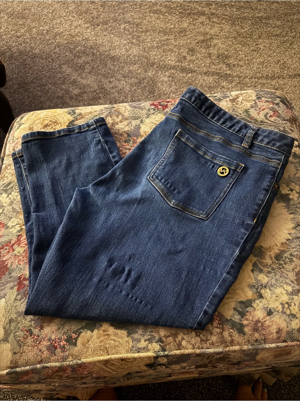 Michael Kors Navy Denim Capris